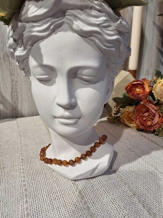 Dzintara krellītes matētas brūnas 32cm