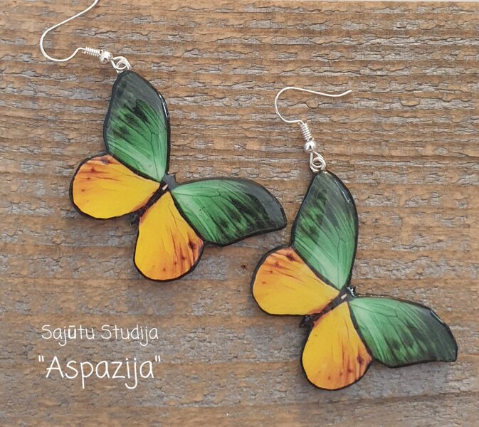 Tauriņu auskari ar āķīšiem Nr.1