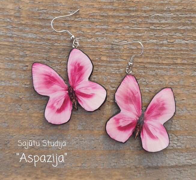 Tauriņu auskari ar āķīšiem Nr.2