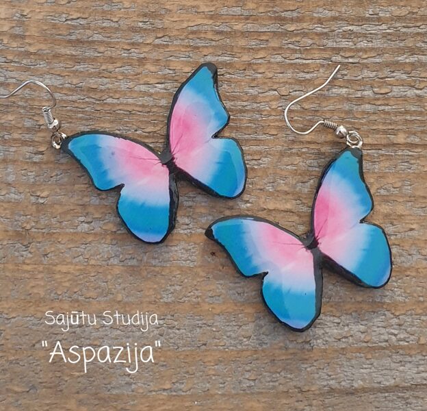 Tauriņu auskari ar āķīšiem Nr.3