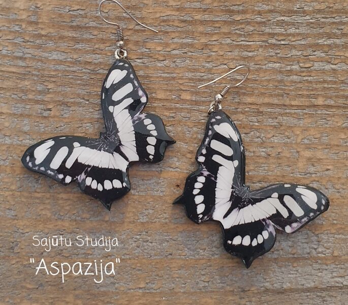 Tauriņu auskari ar āķīšiem Nr.5