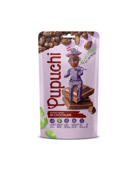 Grauzdētas pupas Pupuchi šokolādē 70g